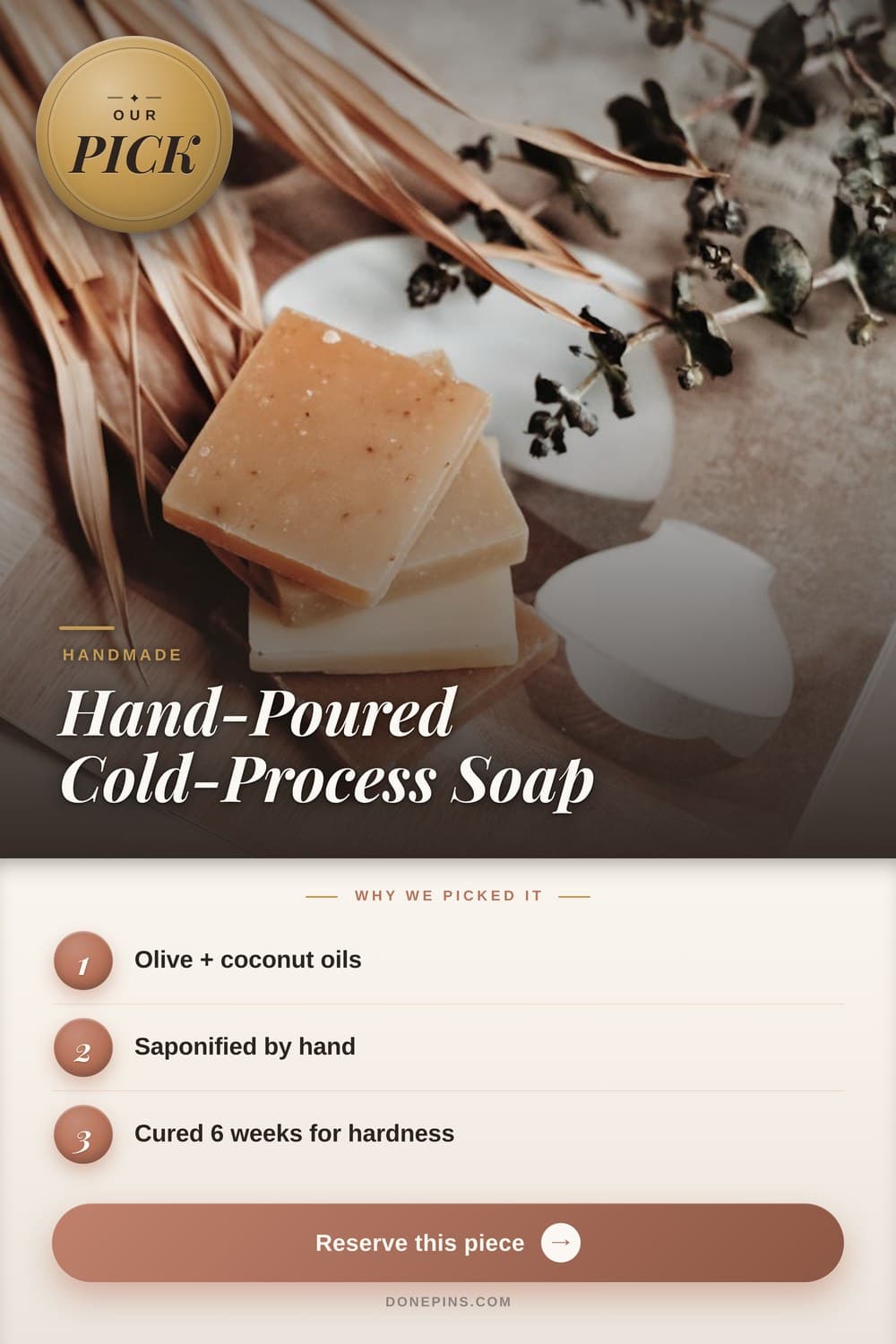 DonePins engine output — Etsy · Hand-Poured Cold-Process Soap